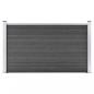 Preview: ARDEBO.de - Zaunelement WPC 180x105 cm Schwarz