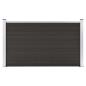 Preview: Zaunelement WPC 180x105 cm Schwarz