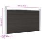 Preview: Zaunelement WPC 180x105 cm Schwarz