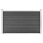 Preview: Zaunelement WPC 180x105 cm Schwarz