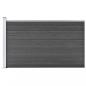 Preview: ARDEBO.de - Zaunelement WPC 175x105 cm Schwarz