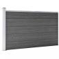 Preview: Zaunelement WPC 175x105 cm Schwarz