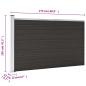 Preview: Zaunelement WPC 175x105 cm Schwarz