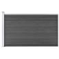 Preview: Zaunelement WPC 175x105 cm Schwarz