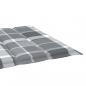 Preview: Sonnenliegen-Auflage Grau Karomuster 200x60x3 cm Oxford-Gewebe