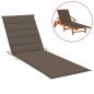 Preview: Sonnenliegen-Auflage Taupe 200x70x3 cm Oxford-Gewebe