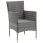 Preview: 5-tlg. Garten-Essgruppe Grau Poly Rattan und Glas