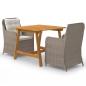 Preview: ARDEBO.de - 3-tlg. Garten-Essgruppe Braun