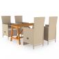 Preview: ARDEBO.de - 5-tlg. Garten-Essgruppe Beige