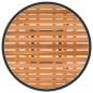 Preview: Garten-Esstisch Schwarz Ø 70 cm Poly Rattan Massivholz Akazie