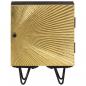 Preview: Nachttisch mit Messing-Front 40x30x50 cm Massivholz Mango