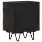 Preview: Nachttisch mit Messing-Front 40x30x50 cm Massivholz Mango