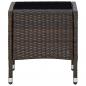 Preview: Gartentisch Braun 40x40x45 cm Poly Rattan