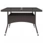 Preview: 9-tlg. Garten-Essgruppe Poly Rattan und Glas Braun