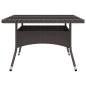 Preview: 9-tlg. Garten-Essgruppe Poly Rattan und Glas Braun