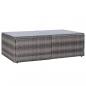 Preview: 9-tlg. Garten-Lounge-Set mit Kissen Poly Rattan Grau