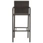 Preview: 3-tlg. Garten-Bar-Set mit Armlehnen Poly Rattan Braun