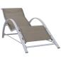 Preview: ARDEBO.de - Sonnenliege Textilene und Aluminium Taupe