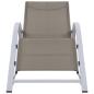 Preview: Sonnenliege Textilene und Aluminium Taupe