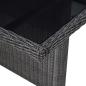 Preview: 11-tlg. Garten-Essgruppe Poly Rattan Schwarz