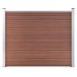 Preview: Zaunelement WPC 180x146 cm Braun