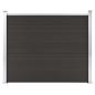 Preview: Zaunelement WPC 180x146 cm Schwarz