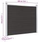 Preview: Zaunelement WPC 180x146 cm Schwarz
