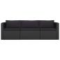 Preview: 8-tlg. Garten-Lounge-Set mit Kissen Poly Rattan Schwarz