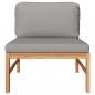 Preview: Mittelsofa mit Dunkelgrauen Kissen Massivholz Teak 