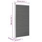 Preview: Zaunelement WPC 95x186 cm Grau