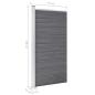 Preview: Zaunelement WPC 95x186 cm Grau