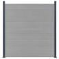 Preview: Zaunpfosten 2 Stk. Dunkelgrau 185 cm Aluminium