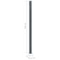 Preview: Zaunpfosten 2 Stk. Dunkelgrau 185 cm Aluminium