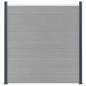 Preview: Zaunpfosten 2 Stk. Dunkelgrau 185 cm Aluminium
