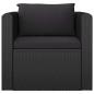 Preview: 7-tlg. Garten-Lounge-Set mit Kissen Poly Rattan Schwarz