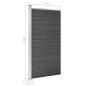 Preview: Zaunelement WPC 95x186 cm Schwarz
