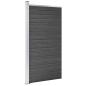 Preview: Zaunelement WPC 95x186 cm Schwarz