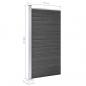 Preview: Zaunelement WPC 95x186 cm Schwarz