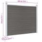 Preview: Zaunelement WPC 180x146 cm Grau