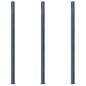 Preview: Zaunpfosten 3 Stk. Dunkelgrau 185 cm Aluminium