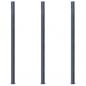 Preview: Zaunpfosten 3 Stk. Dunkelgrau 185 cm Aluminium