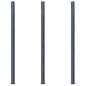 Preview: Zaunpfosten 3 Stk. Dunkelgrau 185 cm Aluminium