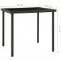 Preview: Garten-Esstisch Anthrazit 80x80x72 cm Glas und Stahl 