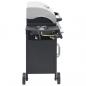 Preview: Gasgrill 4+1 Flammen Schwarz und Silbern Stahl & Edelstahl 