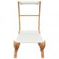Preview: Sonnenliege mit Dach 100x190x134 cm Bugholz Massiv Creme