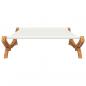 Preview: Sonnenliege 165x188,5x46 cm Bugholz Massiv Creme