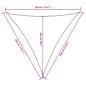 Preview: Sonnensegel Oxford-Gewebe Dreieckig 3x3x3 m Creme