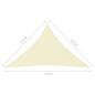 Preview: Sonnensegel Oxford-Gewebe Dreieckig 3,5x3,5x4,9 m Creme