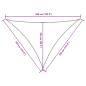 Preview: Sonnensegel Oxford-Gewebe Dreieckig 3,5x3,5x4,9 m Creme