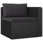 Preview: 10-tlg. Garten-Lounge-Set mit Kissen Poly Rattan Schwarz
